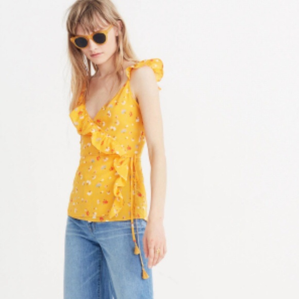 Madewell silk wrap cami size 2 NWT